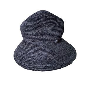 Annabel Ingall Australia Black velour Bucket Hat Vintage‎
